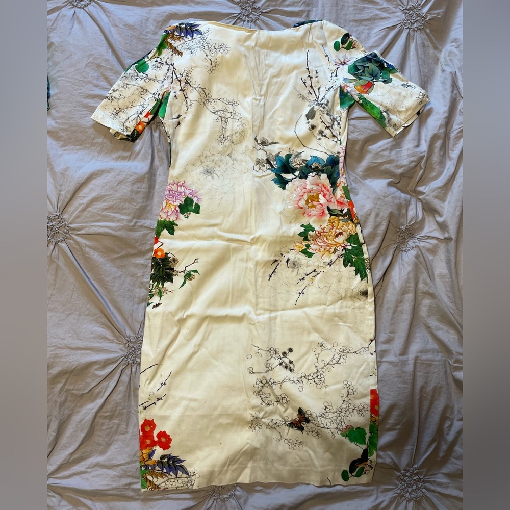 Zara white printed dress